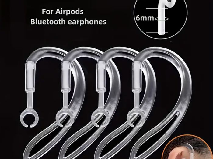 Transparent Ear Hook for AirPods Earhook TPU Anti-Lost Ear Hanging Accessories Compatible with AirPods 1/2/3 Free inspection
