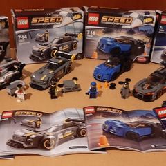 LEGO Speed Champions Sets 75872, 75877, 75878 and 75892.  Used and discontinued from 2016, 2017 and 2019.  Good condition.