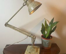 Vintage 1930s Herbert Terry Anglepoise 1227 Lamp Rare Scumble Glaze Finish
