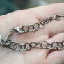 Vintage 925 Sterling Silver Open Heart Clasp Link Chain Bracelet 8,4" Image 3