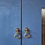Rare Solid Wood IKEA Besta Vara - Made in Italy 1999 - Navy Reeded Glass TV Unit Image 4
