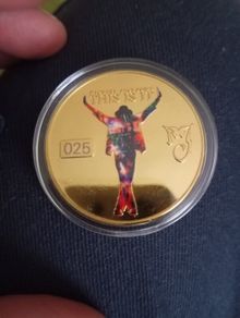 Michael Jackson king of pop low number coin