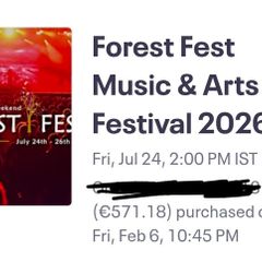 Forestfest tickets. 2# Weekend and 2#Camping