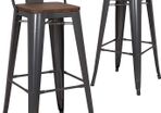 Pollux Gun Metal Grey Kitchen/Bar Stools X2