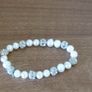 Ideal gift, ladies costume faux beige pearl and crystal diamante bracelet Image 4
