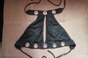 Sexy Backless Halter neck top with metal detailing, size 10