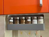 BRAND NEW Self-adhesive Kitchen Spice Organizer Rack Wall-mounted Seasoning Bottle Storage Rack Under Desk Drawer Hidden Kitchen Storage