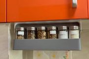 BRAND NEW Self-adhesive Kitchen Spice Organizer Rack Wall-mounted Seasoning Bottle Storage Rack Under Desk Drawer Hidden Kitchen Storage