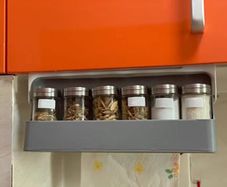 BRAND NEW Self-adhesive Kitchen Spice Organizer Rack Wall-mounted Seasoning Bottle Storage Rack Under Desk Drawer Hidden Kitchen Storage