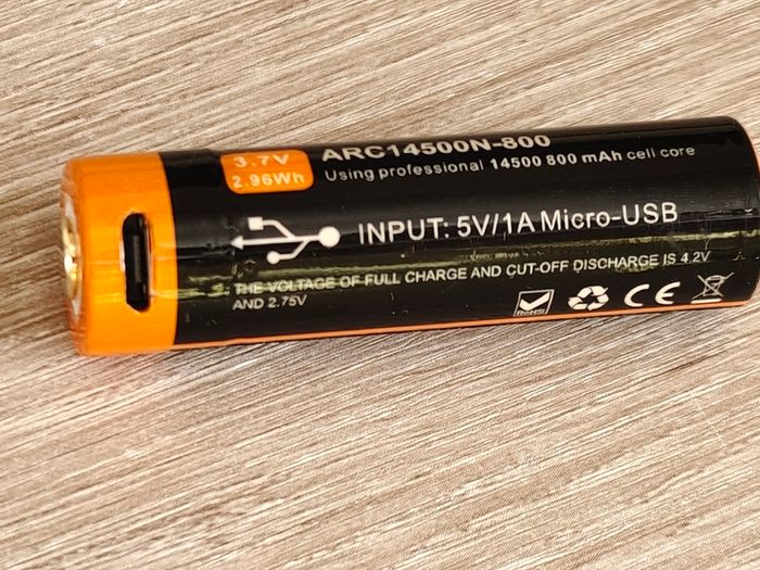 New AA Li-ion Micro-USB Port Rechargeable Battery 3.7V 800mAh
