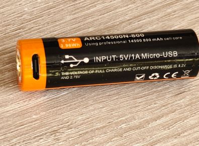 New AA Li-ion Micro-USB Port Rechargeable Battery 3.7V 800mAh