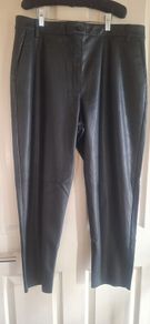 Black Faux Leather Trousers