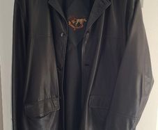 Vintage Mabrun Italy leather car coat jacket xl / xxl