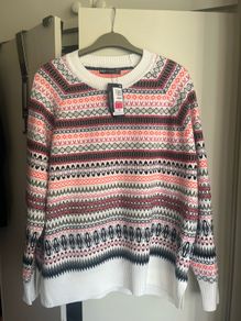 NEW M&S large jumper festive fairisle hint