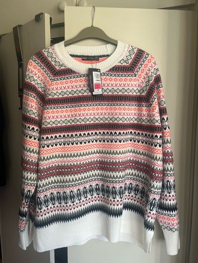 NEW M&S large jumper festive fairisle hint