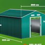 XL Metal Shed Tool Shed, Galvanised Metal Image 8
