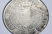 1899 United Kingdom Half Crown - Victoria 3rd portrait silver coin