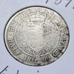1899 United Kingdom Half Crown - Victoria 3rd portrait silver coin