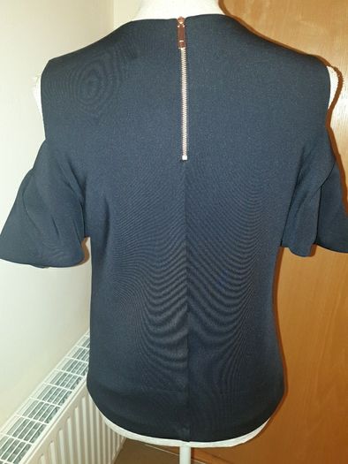 Ted Baker navy cold shoulder top size 2 uk10