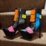 Funky Colourful Ankle heel boots, size 6 Image 3