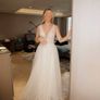 A Line Wedding Dress and Veil Image 7