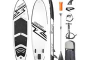 FBSPORT 11' Premium Stand Up Paddle Board - SUP Board - Black and White