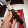 Japanese Damascus Kiritsuke Yanagiba Knife Ebony Handle Gift Box Image 3
