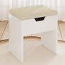 Dressing Table with Mirror and LED Lights and stool Image 3