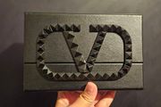 Valentino Black Studded Storage Clutch Bag