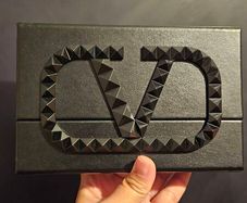 Valentino Black Studded Storage Clutch Bag
