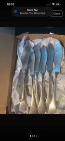 Vintage Silver Table Forks & Fish Knives Set Marked Classic Style Ercuis