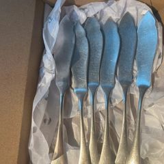 Vintage Silver Table Forks & Fish Knives Set Marked Classic Style Ercuis