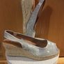 OGETTI Silver Slingback Espadrille Sandals 39 New Image 6