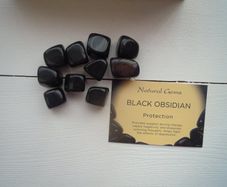 Black Obsidian tumble stones, Crystals, Gemstones
