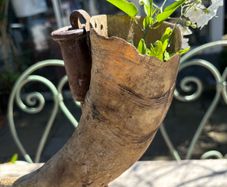 Antique French Rural Cow Horn Water Carrier