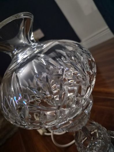 Genuine Waterford Crystal 2 piece Hurricane Lamp