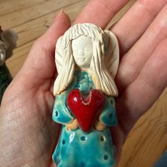 Ceramic handcrafted angel figurine