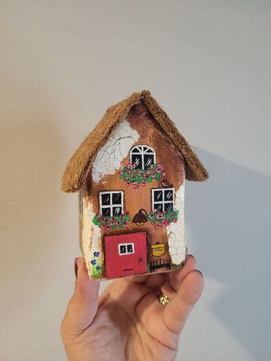 handcrafted tiny wooden house