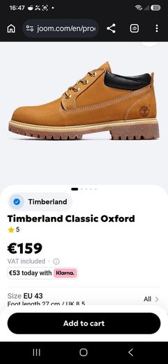 Timberland Oxford Boots UK 9