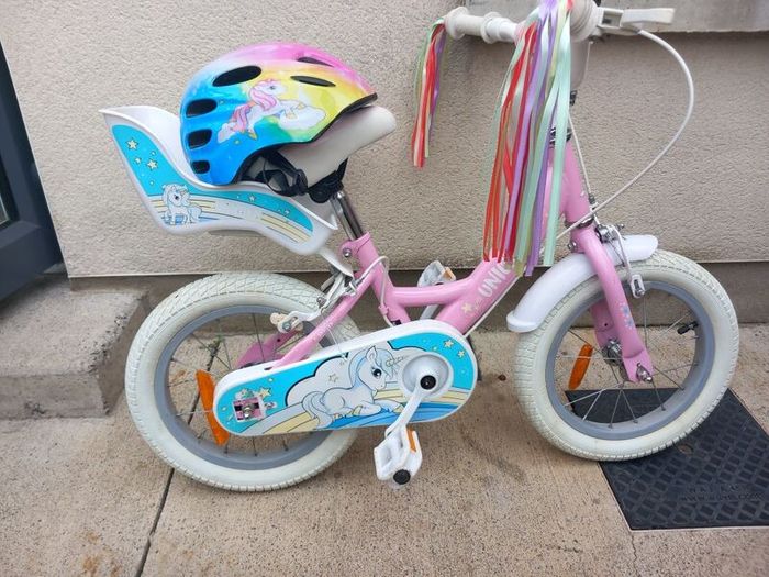 Kids unicorn bike size 14 inch wheels