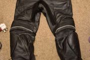 Leather motorbike trousers