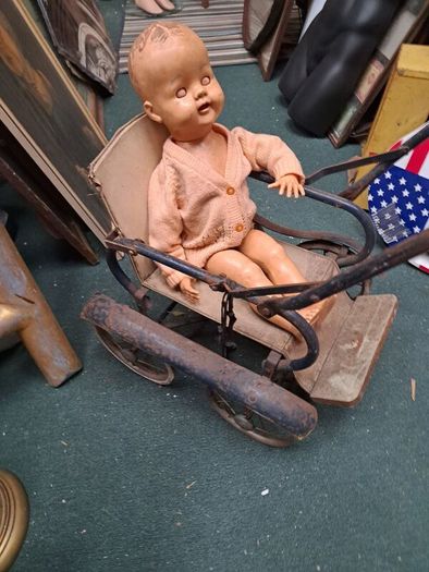 Antique Childs Pram @Doll