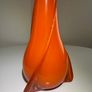 Documented V.A.S. Empoli G/20S Orange Cased Glass Vase, 40cm.  Italy c.1960 Image 2