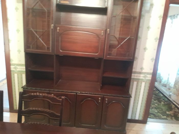 Mahogany tables / chairs / drinks cabinet