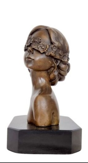 Miguel Lopez (1955) Bust Of A Lady - Bronze, Marble (Signed)