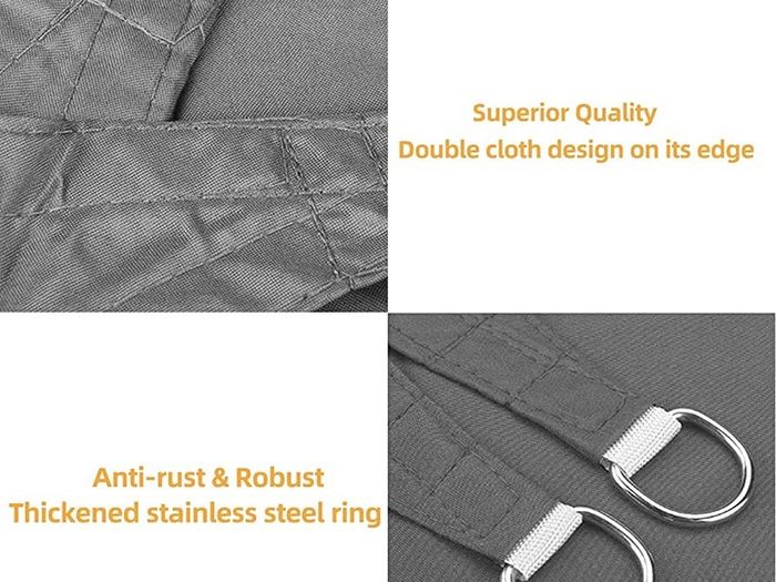 Sun Shade Sail Waterproof Rectangle 2x3m, 95% UV Block Garden Sunscreen Awning Canopy with Free Rope, Breathable Patio Sail pergola for Outdoor Party (FREE SHIPPING)