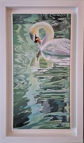 Echos of the Swan | oil painting | Framed