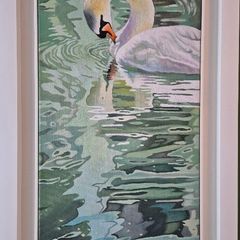Echos of the Swan | oil painting | Framed