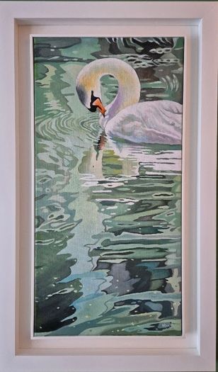 Echos of the Swan | oil painting | Framed