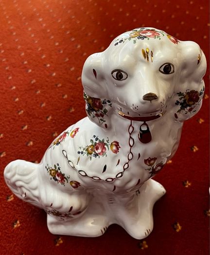 Vintage Royal Stafford Floral Chintz Mantel Dogs (Pair)
